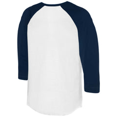 White/Navy Milwaukee Brewers Tiny Turnip Women's Heart Bat 3/4-Sleeve Raglan T-Shirt