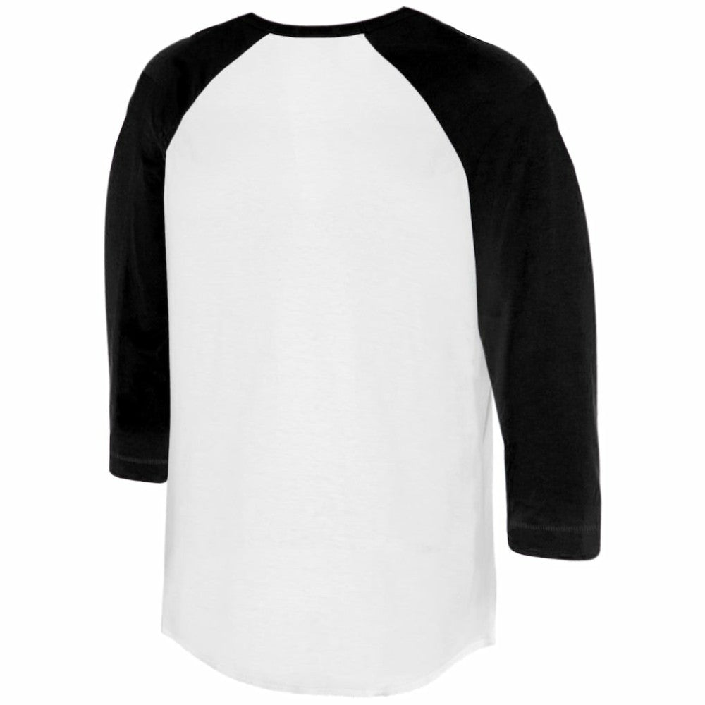 White/Black Pittsburgh Pirates Tiny Turnip Women's Heart Lolly 3/4-Sleeve Raglan T-Shirt