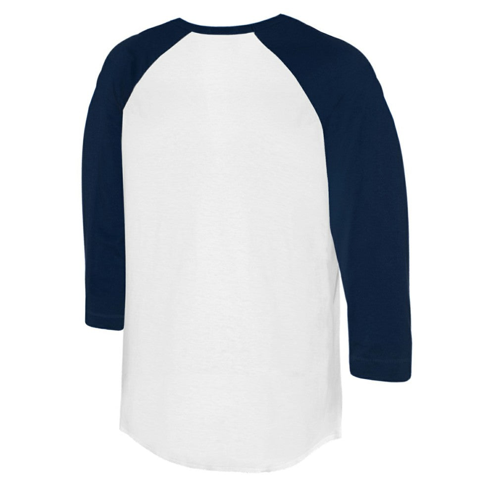 White/Navy Milwaukee Brewers Tiny Turnip Women's Jada 3/4-Sleeve Raglan T-Shirt