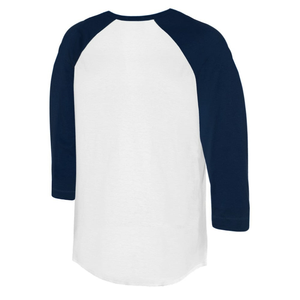 White/Navy Tampa Bay Rays Tiny Turnip Women's Jada 3/4-Sleeve Raglan T-Shirt