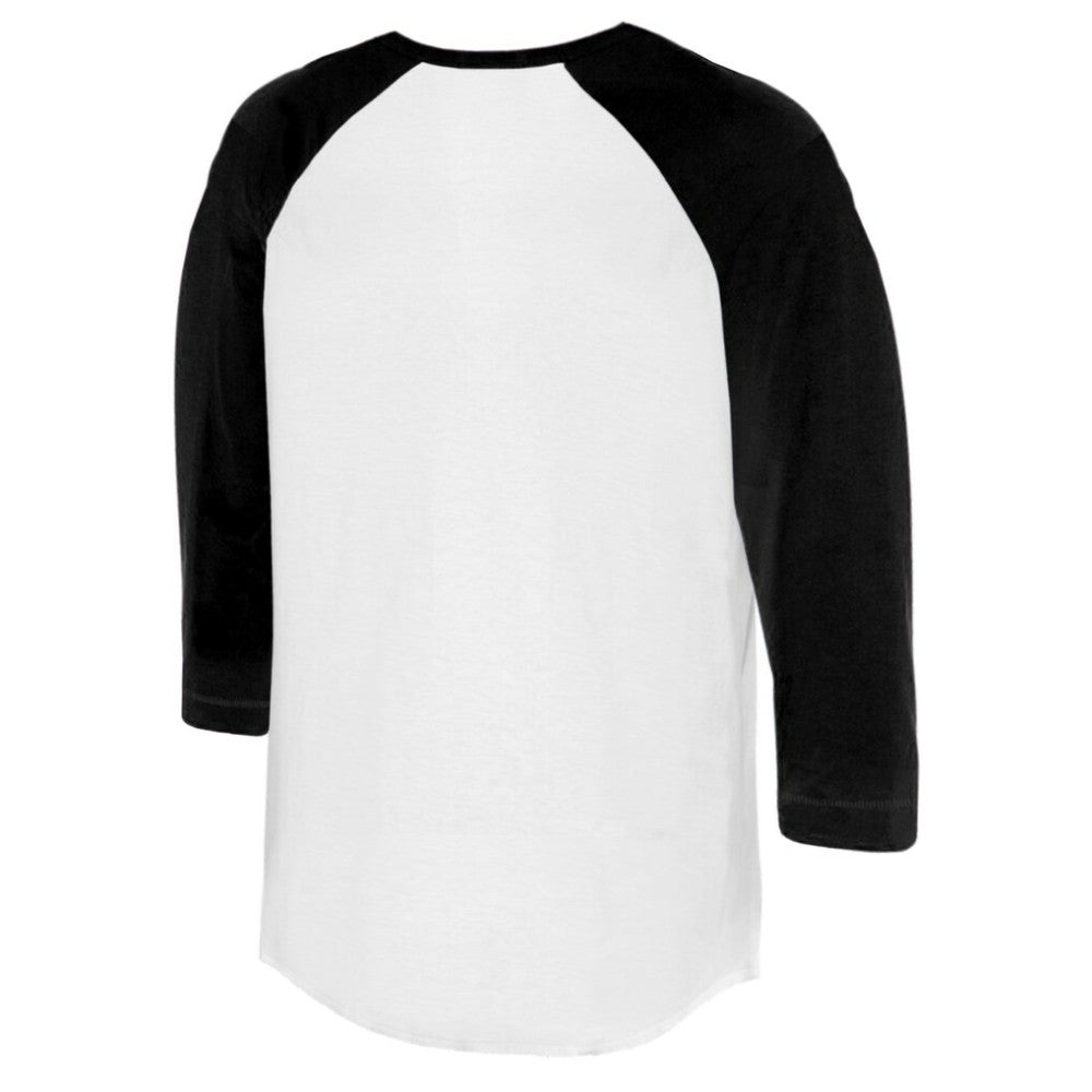 White/Black Miami Marlins Tiny Turnip Women's Lucky Charm 3/4-Sleeve Raglan T-Shirt