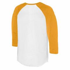 White/Gold San Diego Padres Tiny Turnip Women's Peace Love Baseball 3/4-Sleeve Raglan T-Shirt