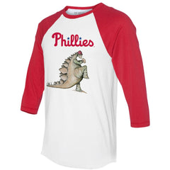 White/Red Philadelphia Phillies Tiny Turnip Unisex Stega 3/4-Sleeve Raglan T-Shirt