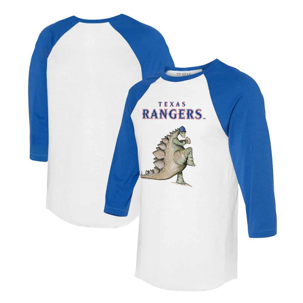 White/Royal Texas Rangers Tiny Turnip Unisex Stega 3/4-Sleeve Raglan T-Shirt