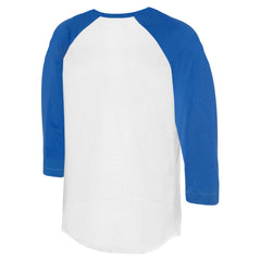White/Royal Kansas City Royals Tiny Turnip Unisex Tiara Heart 3/4-Sleeve Raglan T-Shirt