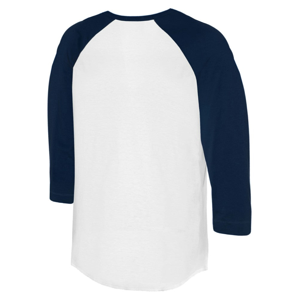 White/Navy Minnesota Twins Tiny Turnip Unisex Triple Scoop 3/4-Sleeve Raglan T-Shirt