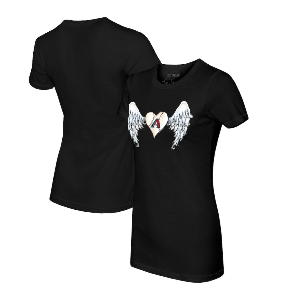 Black Arizona Diamondbacks Tiny Turnip Women's Angel Wings T-Shirt
