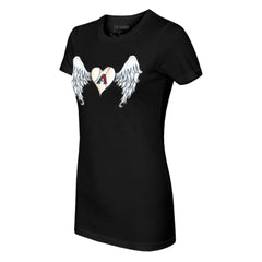 Black Arizona Diamondbacks Tiny Turnip Women's Angel Wings T-Shirt