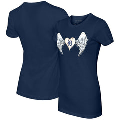 Navy Detroit Tigers Tiny Turnip Women's Angel Wings T-Shirt