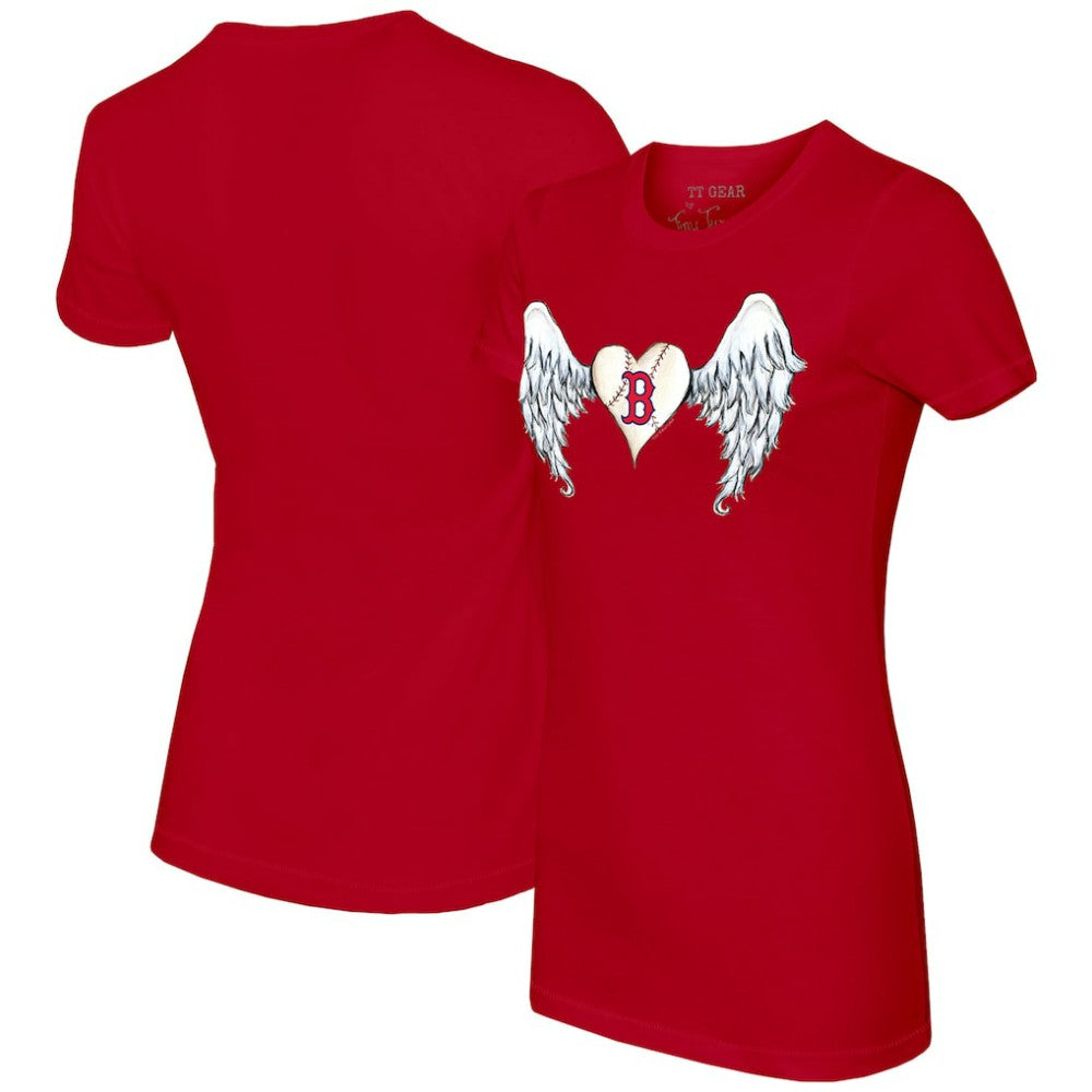 Red Boston Red Sox Tiny Turnip Women's Angel Wings T-Shirt