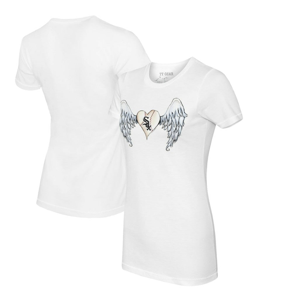 White Chicago White Sox Tiny Turnip Women's Angel Wings T-Shirt