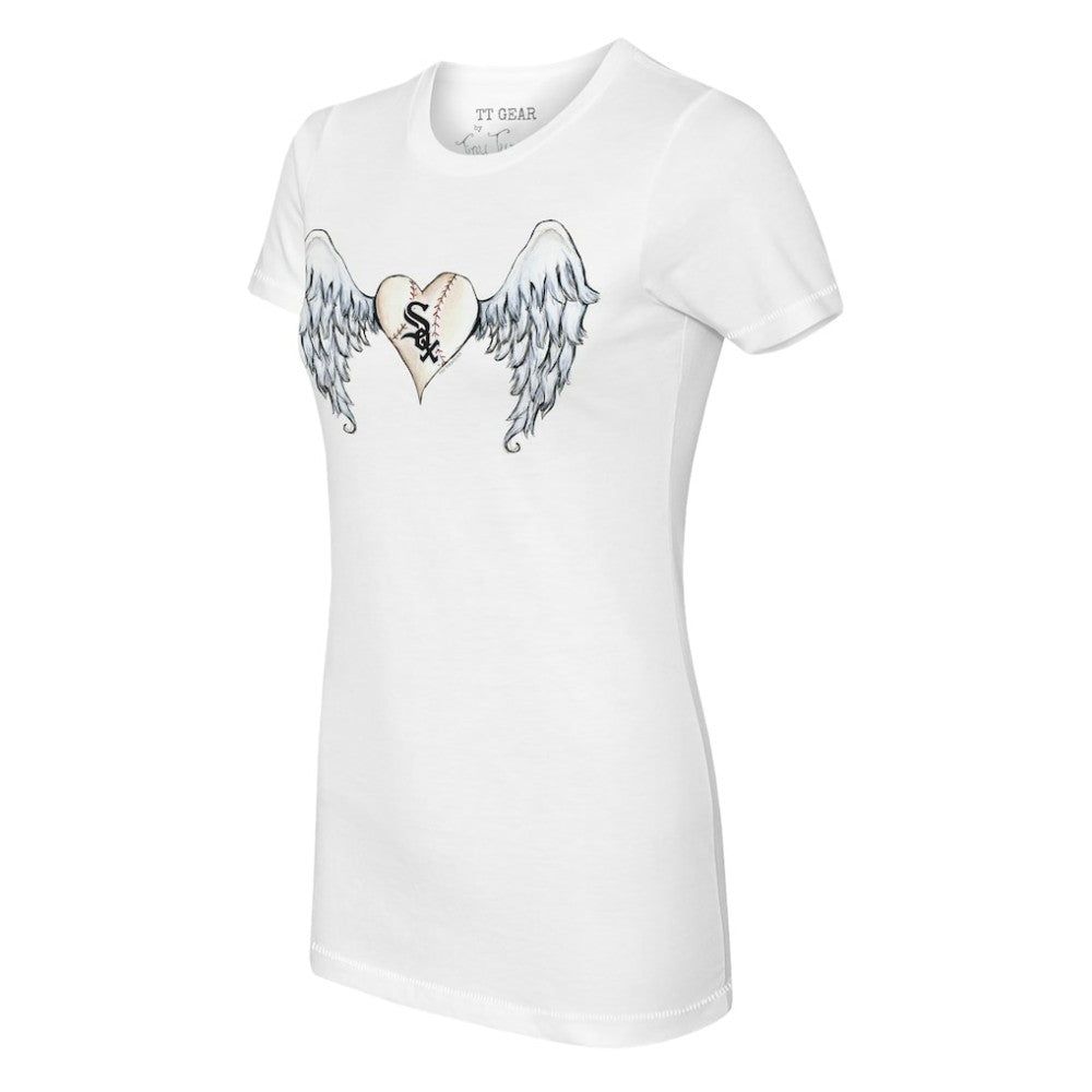 White Chicago White Sox Tiny Turnip Women's Angel Wings T-Shirt