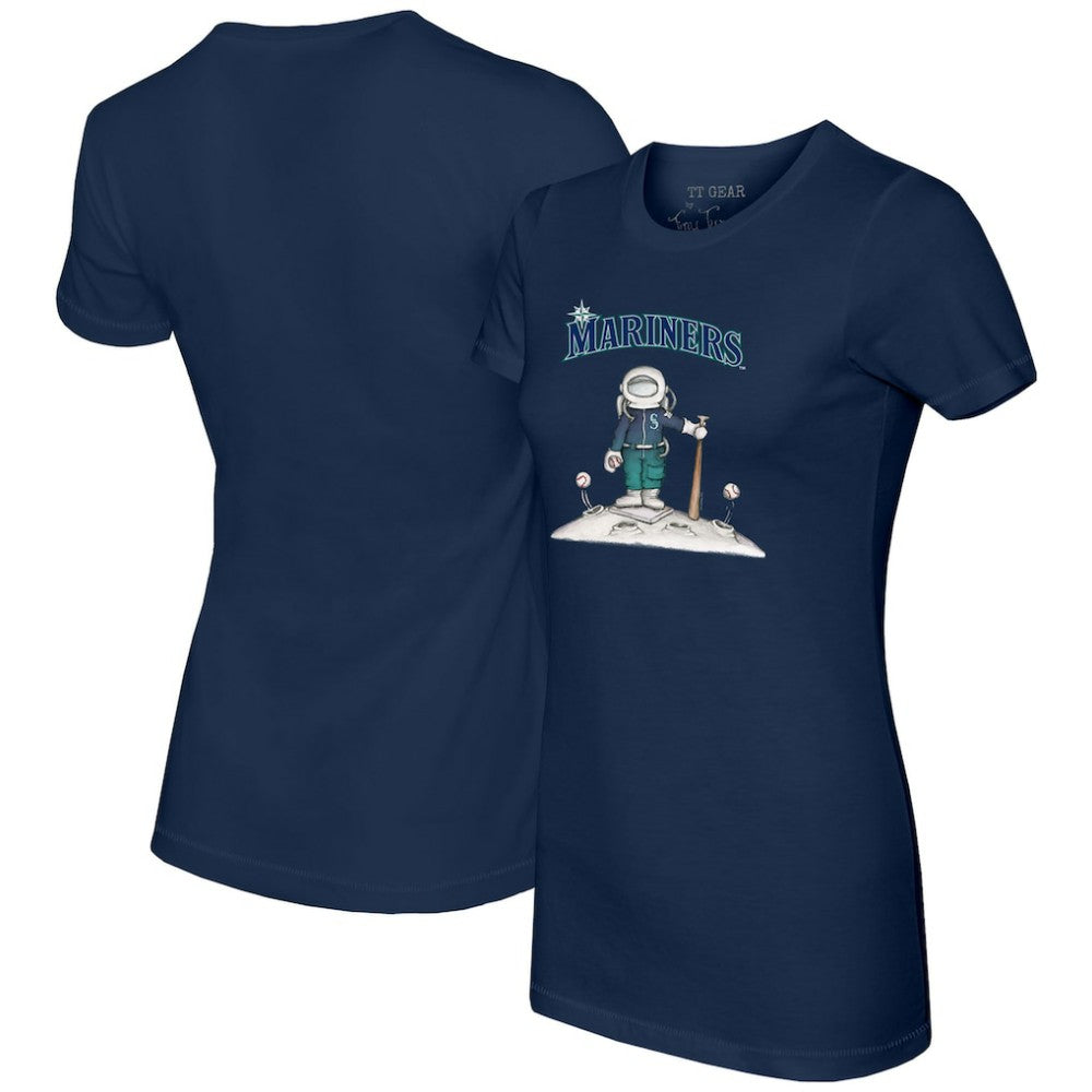 Navy Seattle Mariners Tiny Turnip Women's Astronaut T-Shirt
