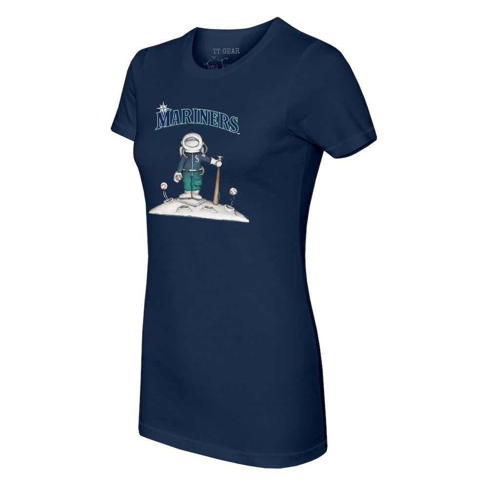 Navy Seattle Mariners Tiny Turnip Women's Astronaut T-Shirt