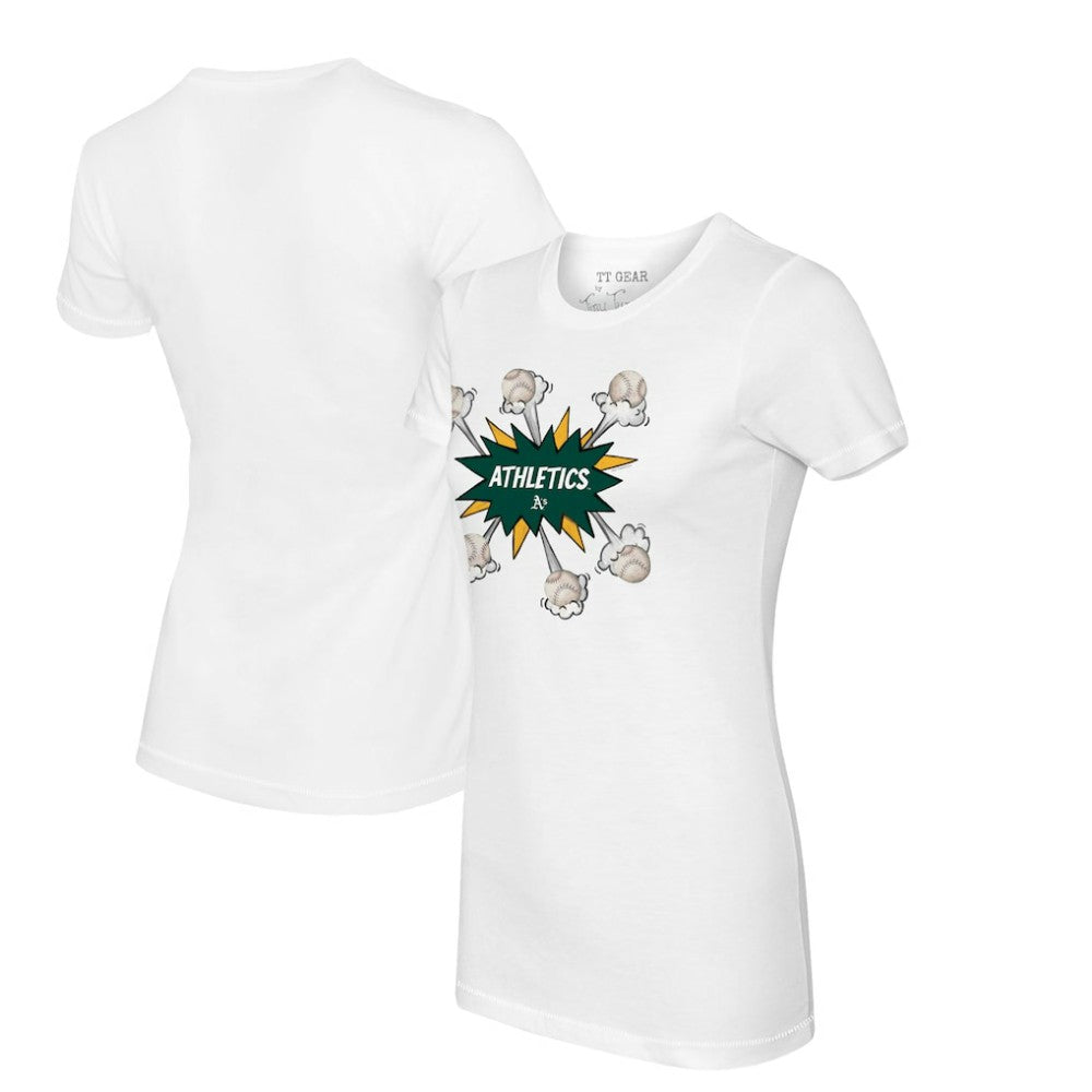 White Athletics Tiny Turnip Women's Baseball Pow T-Shirt