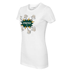 White Athletics Tiny Turnip Women's Baseball Pow T-Shirt