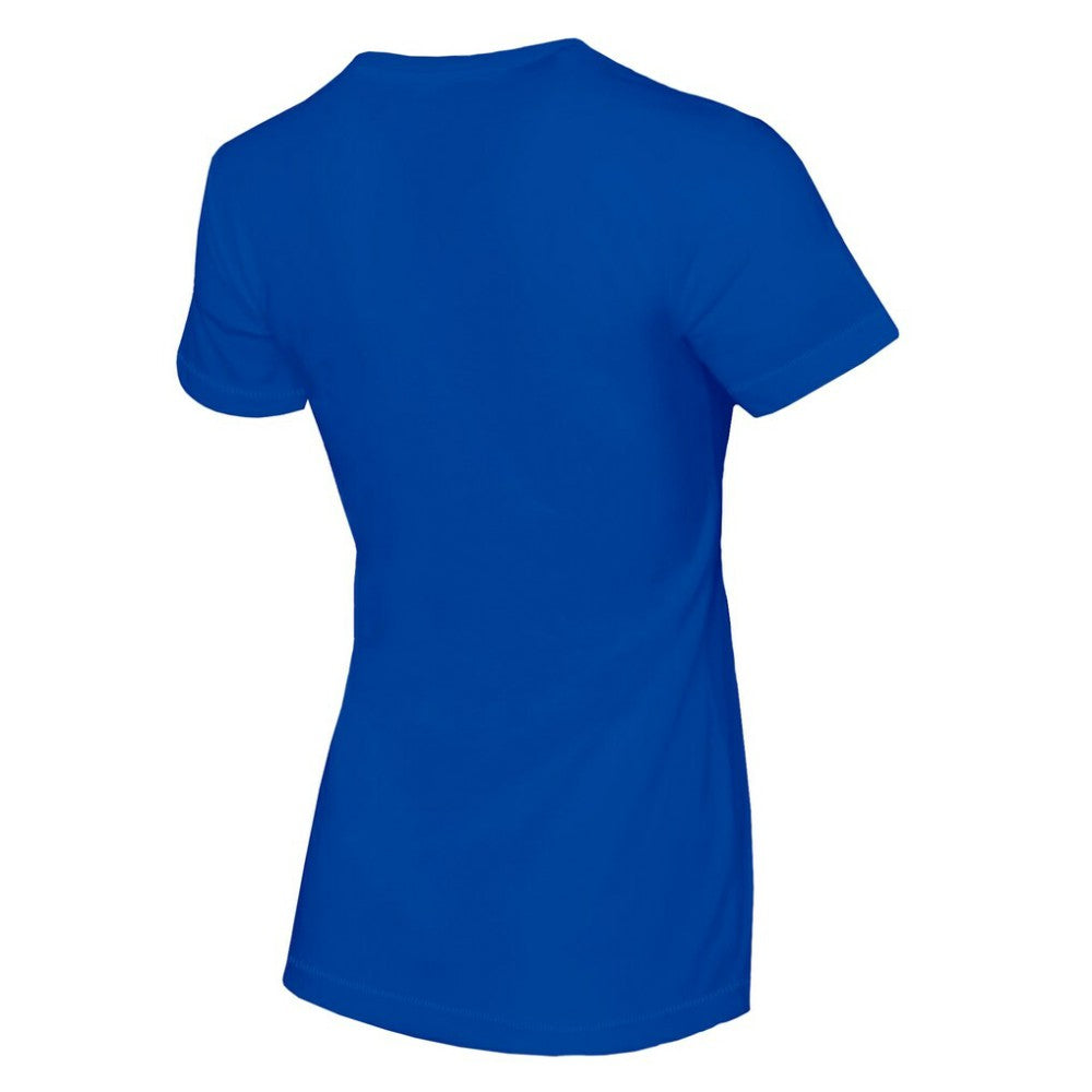 Royal Chicago Cubs Tiny Turnip Women's Blooming Baseballs T-Shirt
