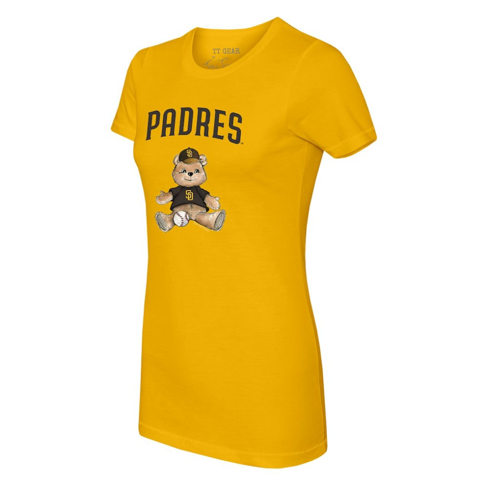 Gold San Diego Padres Tiny Turnip Women's Teddy Boy T-Shirt