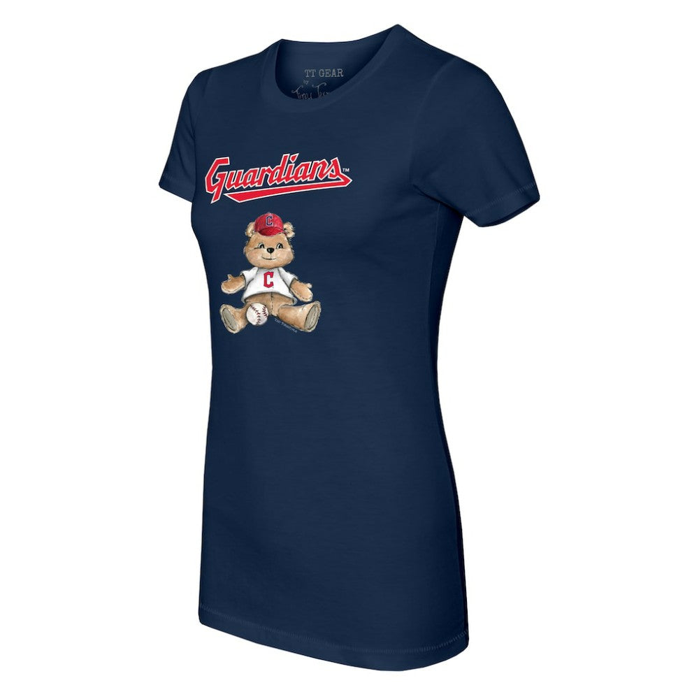 Navy Cleveland Guardians Tiny Turnip Women's Teddy Boy T-Shirt