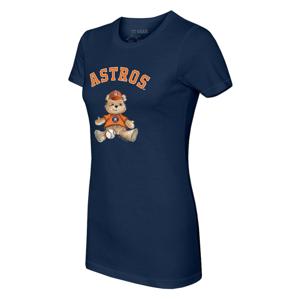 Navy Houston Astros Tiny Turnip Women's Teddy Boy T-Shirt