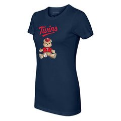 Navy Minnesota Twins Tiny Turnip Women's Teddy Boy T-Shirt