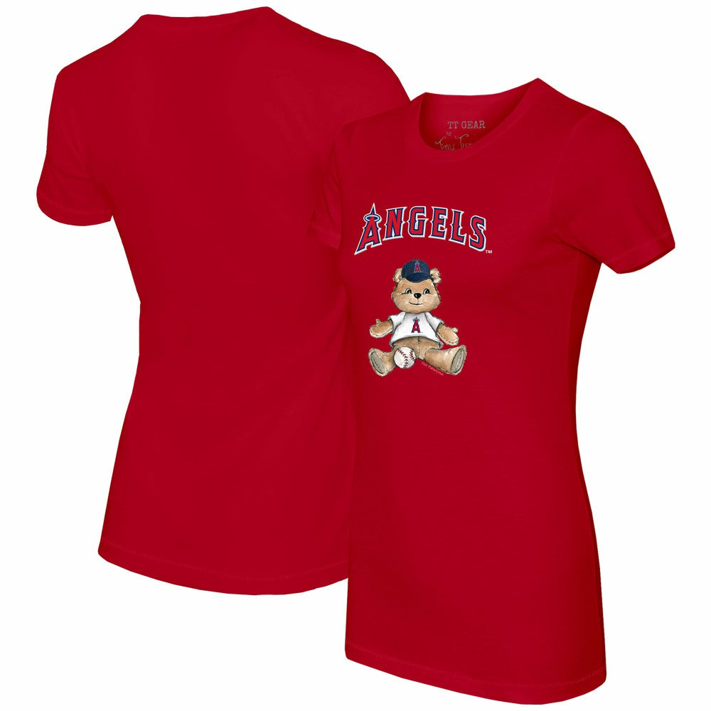 Red Los Angeles Angels Tiny Turnip Women's Teddy Boy T-Shirt