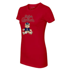 Red St. Louis Cardinals Tiny Turnip Women's Teddy Boy T-Shirt