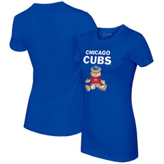 Royal Chicago Cubs Tiny Turnip Women's Teddy Boy T-Shirt