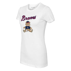 White Atlanta Braves Tiny Turnip Women's Teddy Boy T-Shirt