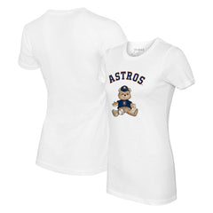 White Houston Astros Tiny Turnip Women's Teddy Boy T-Shirt