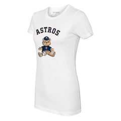 White Houston Astros Tiny Turnip Women's Teddy Boy T-Shirt