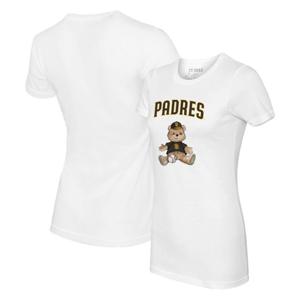 White San Diego Padres Tiny Turnip Women's Teddy Boy T-Shirt