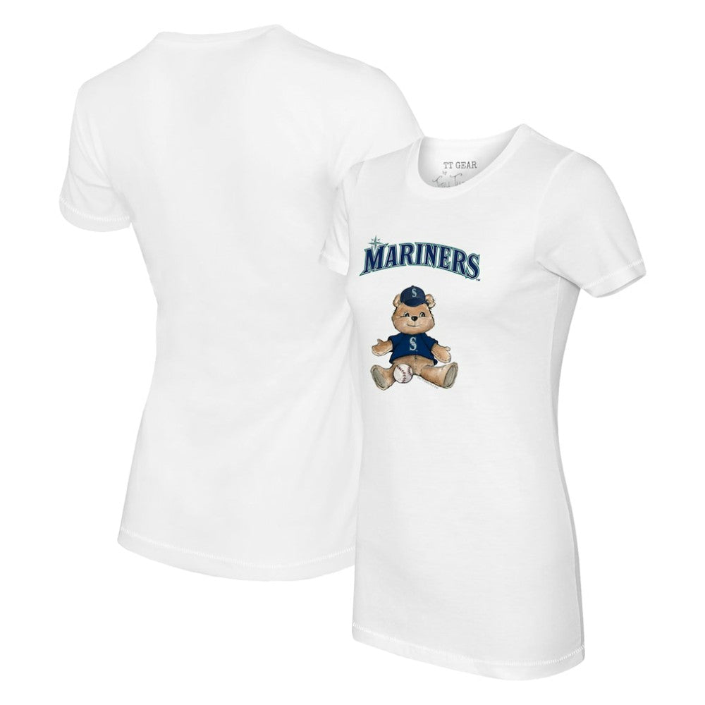 White Seattle Mariners Tiny Turnip Women's Teddy Boy T-Shirt
