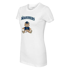 White Seattle Mariners Tiny Turnip Women's Teddy Boy T-Shirt