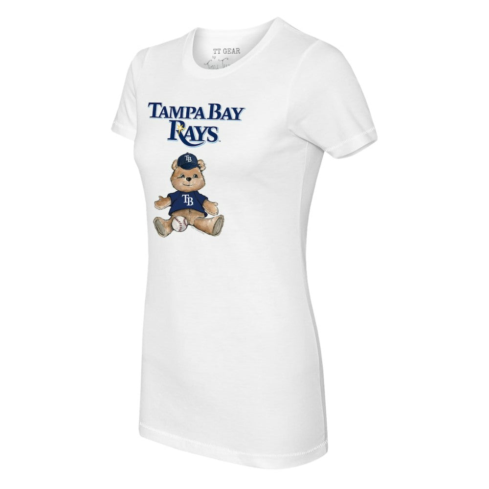 White Tampa Bay Rays Tiny Turnip Women's Teddy Boy T-Shirt