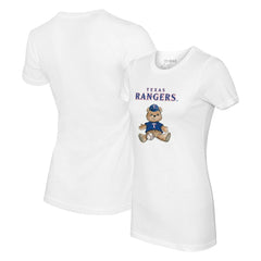 White Texas Rangers Tiny Turnip Women's Teddy Boy T-Shirt