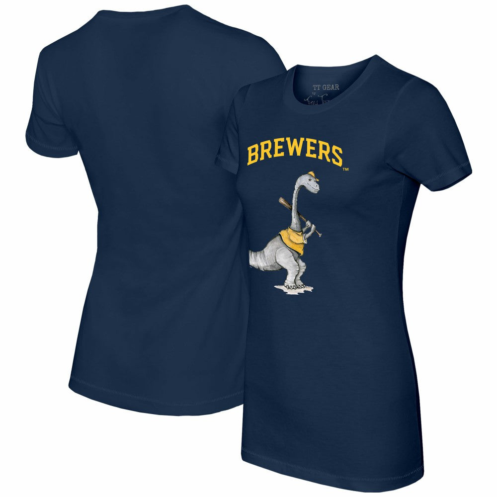 Navy Milwaukee Brewers Tiny Turnip Women's Bronto T-Shirt