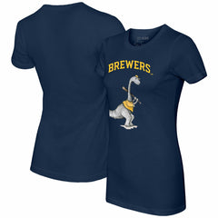 Navy Milwaukee Brewers Tiny Turnip Women's Bronto T-Shirt