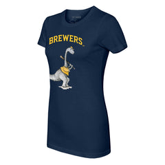 Navy Milwaukee Brewers Tiny Turnip Women's Bronto T-Shirt