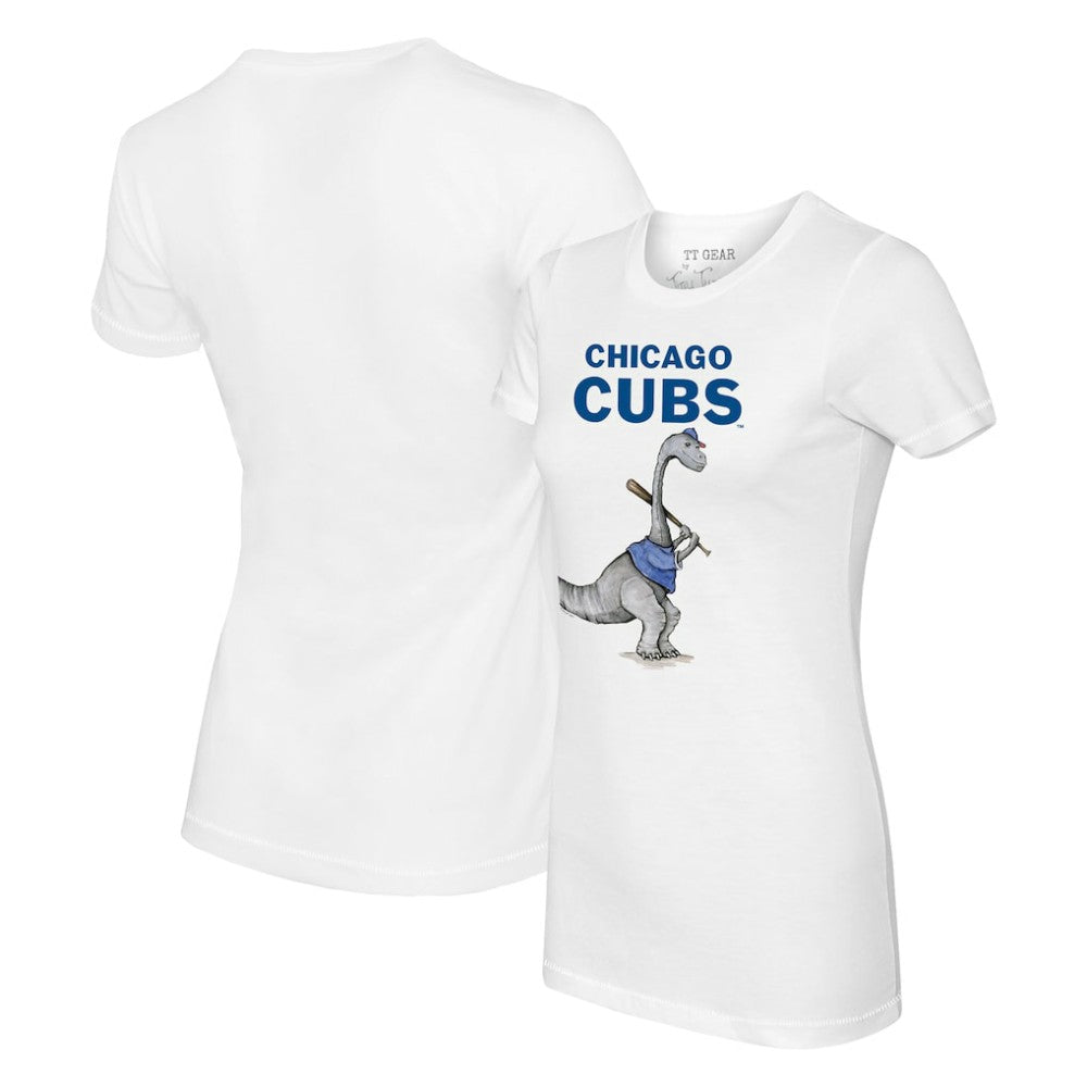 White Chicago Cubs Tiny Turnip Women's Bronto T-Shirt