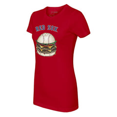 Red Boston Red Sox Tiny Turnip Women's Burger T-Shirt