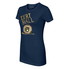 Navy Milwaukee Brewers Tiny Turnip Women's Dirt Ball T-Shirt