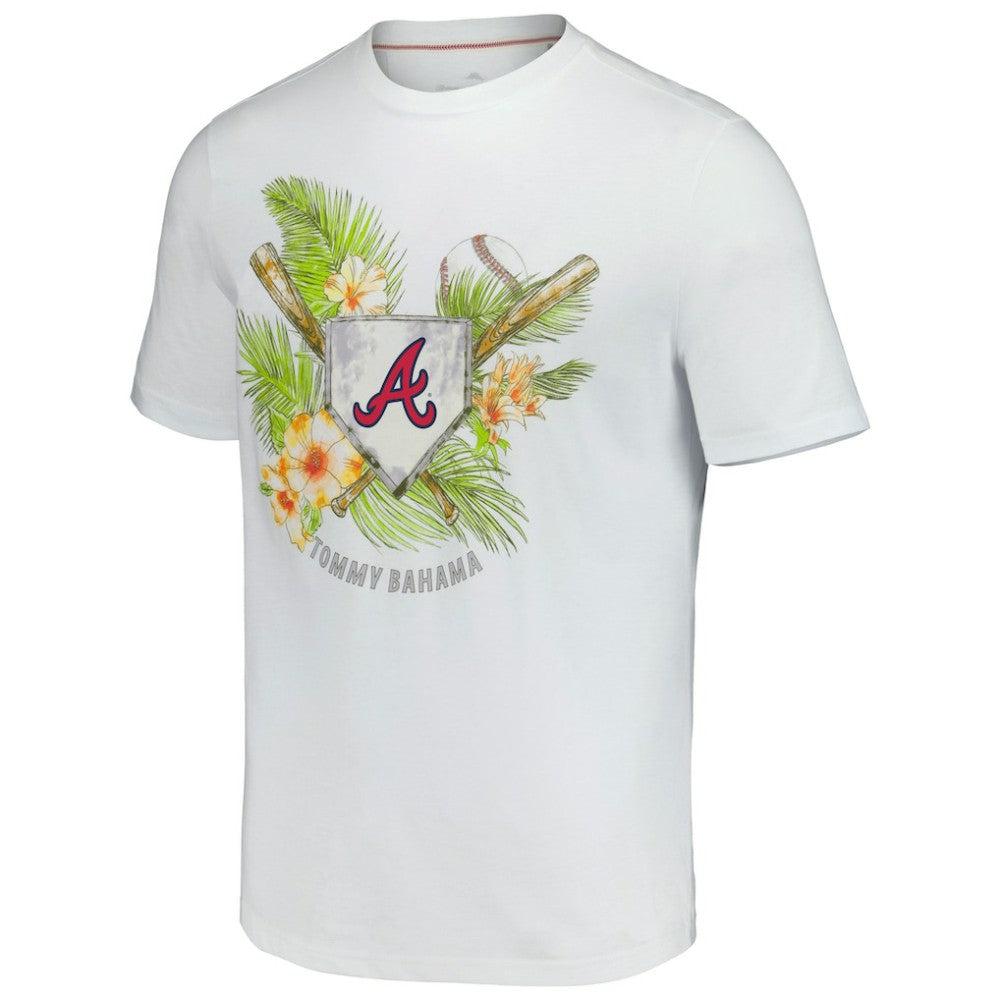 White Atlanta Braves Tommy Bahama Island League T-Shirt