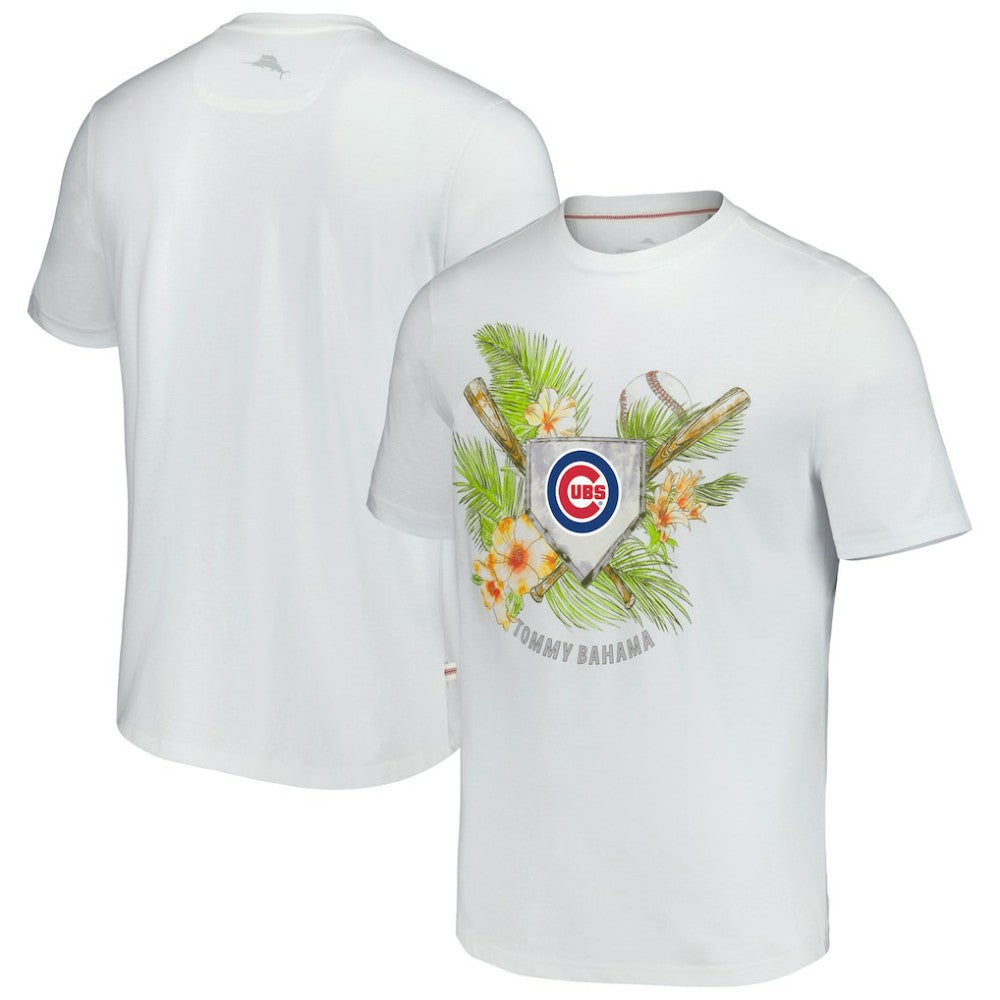 White Chicago Cubs Tommy Bahama Island League T-Shirt