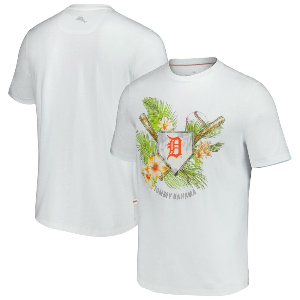 White Detroit Tigers Tommy Bahama Island League T-Shirt