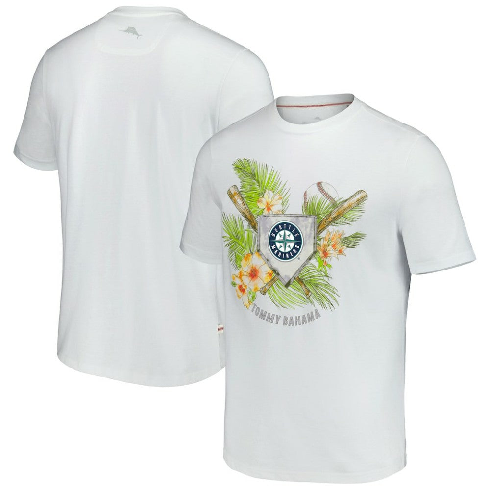 White Seattle Mariners Tommy Bahama Island League T-Shirt