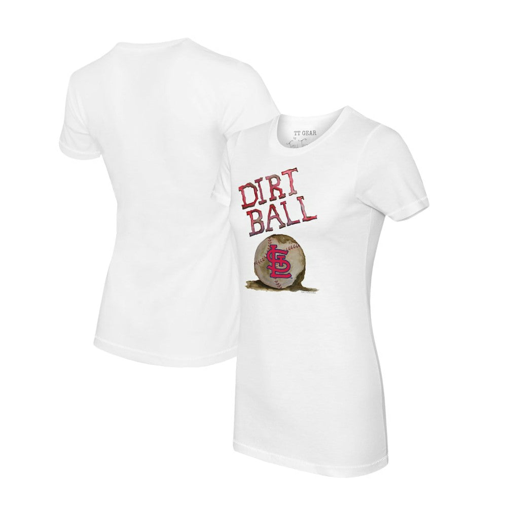 White St. Louis Cardinals Tiny Turnip Women's Dirt Ball T-Shirt