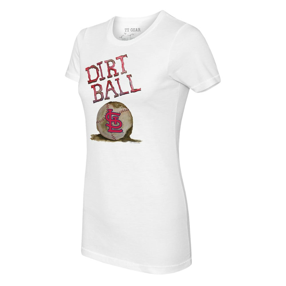 White St. Louis Cardinals Tiny Turnip Women's Dirt Ball T-Shirt