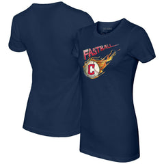 Navy Cleveland Guardians Tiny Turnip Women's Fastball T-Shirt