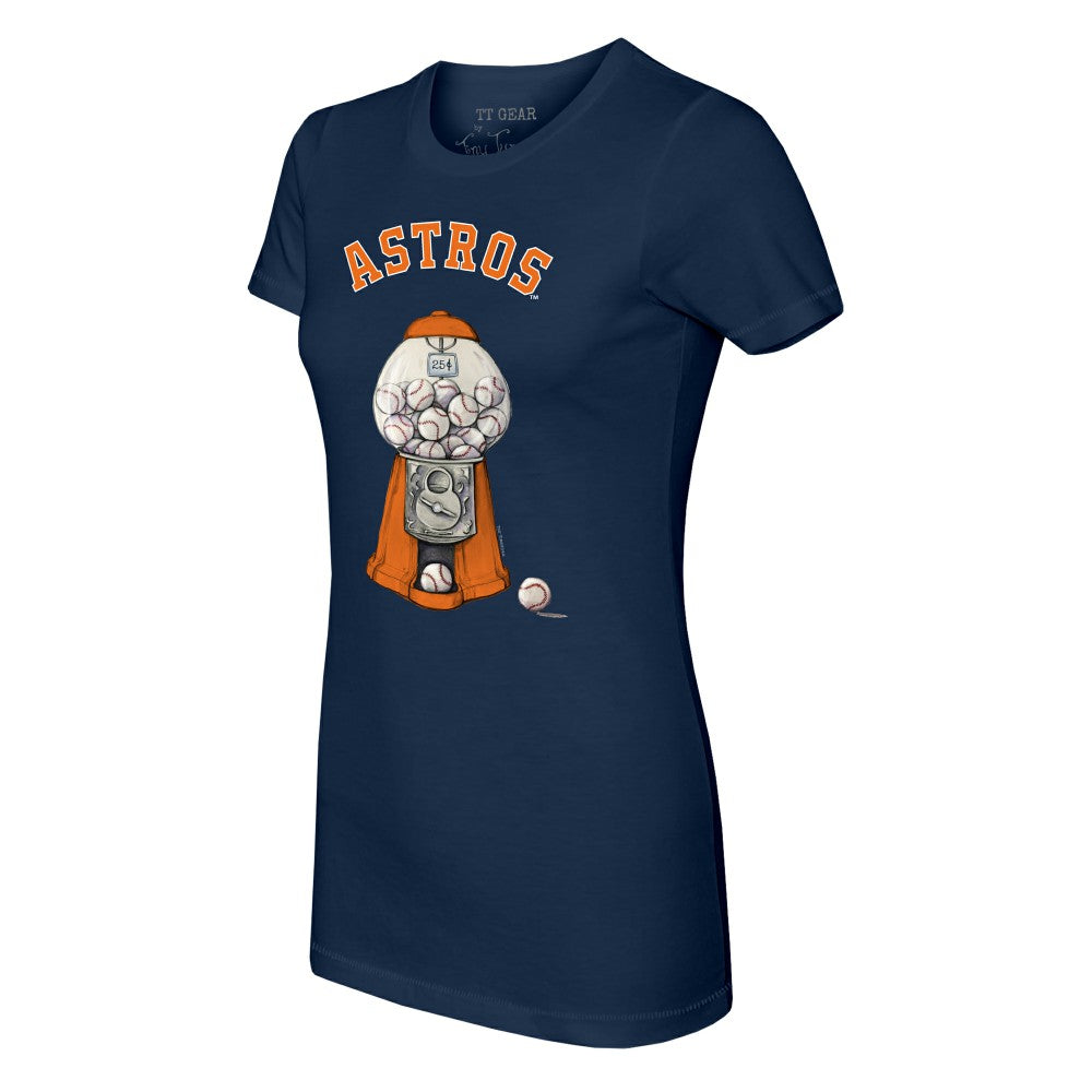 Navy Houston Astros Tiny Turnip Women's Gumball Machine T-Shirt